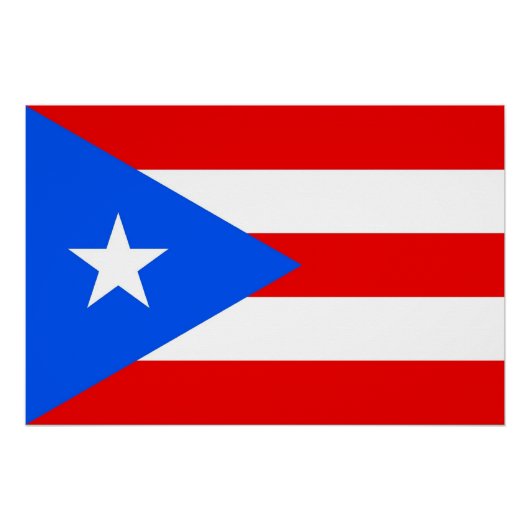 Patriotisches Poster mit Flag Puerto Rico (Vorderseite)
