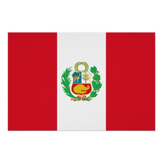 Patriotisches Poster mit Flag von Peru (Vorderseite)
