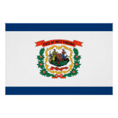 Patriotisches Poster mit Flag West Virginia (Vorderseite)