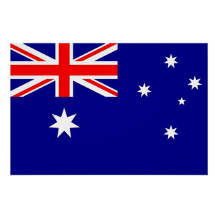 Patriotisches Poster mit Flagge Australiens