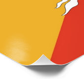 Patriotisches Poster mit Flagge Bhutans (Ecke)