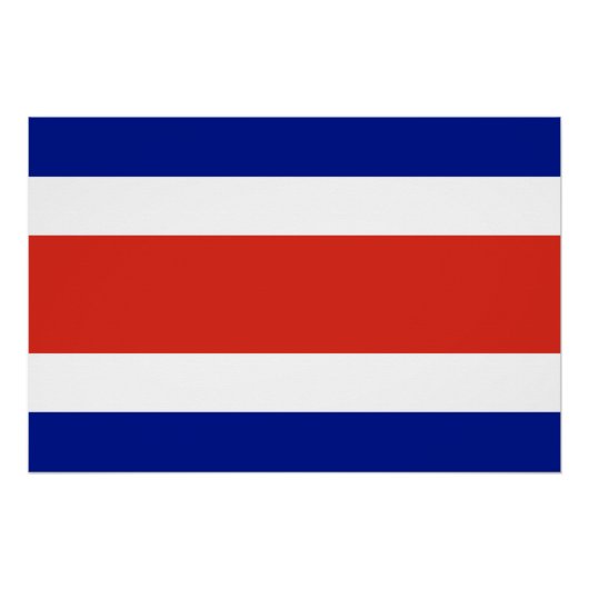 Patriotisches Poster mit Flagge Costa Ricas (Vorderseite)