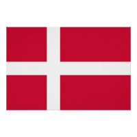 Patriotisches Poster mit Flagge Dänemarks