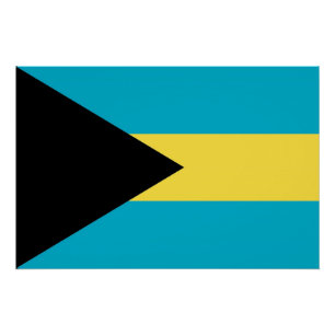 Patriotisches Poster mit Flagge der Bahamas
