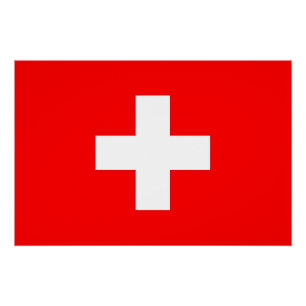 Patriotisches Poster mit Flagge der Schweiz