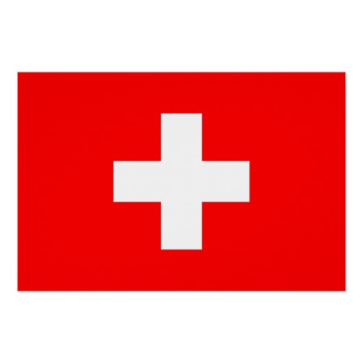 Patriotisches Poster mit Flagge der Schweiz (Vorderseite)