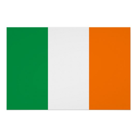 Patriotisches Poster mit Flagge Irlands (Vorderseite)