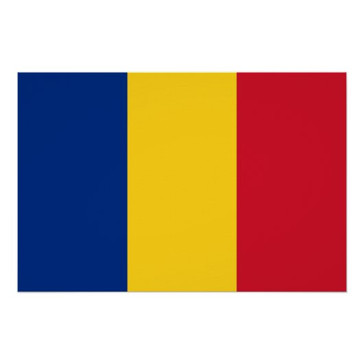 Patriotisches Poster mit Flagge Rumäniens (Vorderseite)