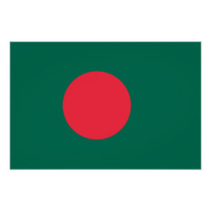 Patriotisches Poster mit Flagge von Bangladesch