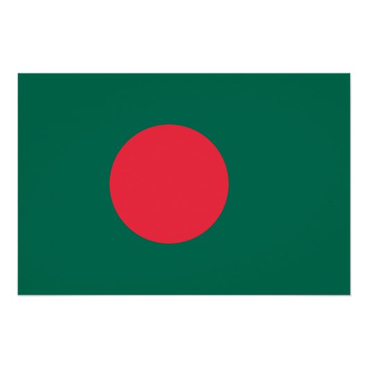 Patriotisches Poster mit Flagge von Bangladesch (Vorderseite)