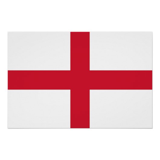 Patriotisches Poster mit Flagge von England (Vorderseite)