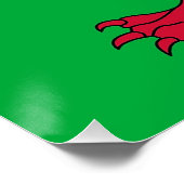 Patriotisches Poster mit Flagge von Wales (Ecke)