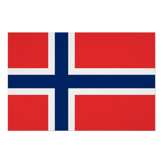 Patriotisches Poster mit norwegischer Flagge (Vorderseite)