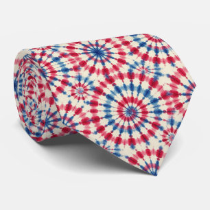 Patriotisches psychedelisches Tie-Dye-Muster Krawatte