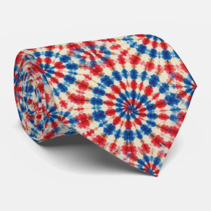 Patriotisches psychedelisches Tie-Dye-Muster Krawatte