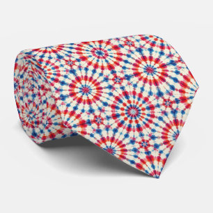Patriotisches psychedelisches Tie-Dye-Muster Krawatte