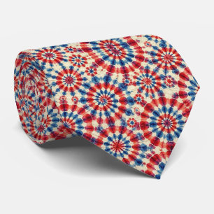 Patriotisches psychedelisches Tie-Dye-Muster Krawatte
