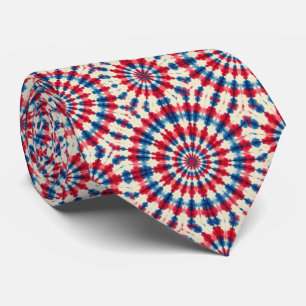 Patriotisches psychedelisches Tie-Dye-Muster Krawatte