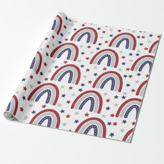 Patriotisches Rainbow-US Flagge-Wrapping-Paper Geschenkpapier