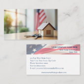 Patriotisches Real Anwesen mit House und Keys Visitenkarte (Vorne/Hinten)