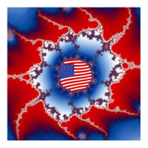 Patriotisches Red White & Blue American Flag Frakt