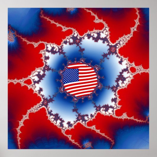 Patriotisches Red White & Blue American Flag Frakt Poster (Vorne)