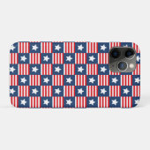 Patriotisches Red, White & Blue USA Flaggenmuster Case-Mate iPhone Hülle (Rückseite (Horizontal))