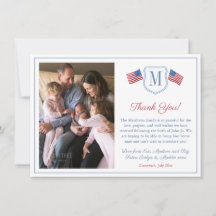 Patriotisches Red White Blue Wappen Family Picture
