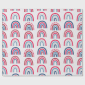 Patriotisches Regenbogenmuster Geschenkpapier (Flach)