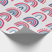 Patriotisches Regenbogenmuster Geschenkpapier (Ecke)