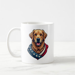 Patriotisches Retriever Stolz Vintage Hundeshirt 4 Kaffeetasse