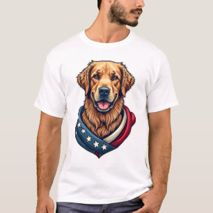 Patriotisches Retriever Stolz Vintage Hundeshirt 4 T-Shirt