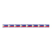 Patriotisches Ribbon mit Flagge der Philippinen Satinband (Vorderseite)
