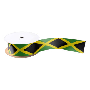 Patriotisches Ribbon mit Flagge Jamaikas Satinband