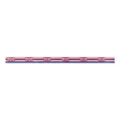 Patriotisches Ribbon mit Flagge von Hawaii, USA. Satinband (Vorderseite)