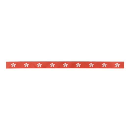 Patriotisches Ribbon mit Flagge von Hongkong Satinband (Vorderseite)