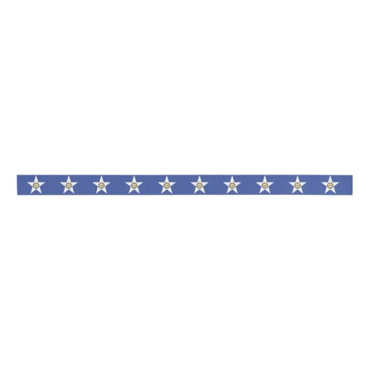 Patriotisches Ribbon mit Flagge von Houston Ripsband (Vorderseite)