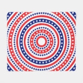 Patriotisches Ringmuster Fleecedecke (Vorderseite (Horizontal))
