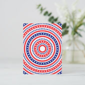 Patriotisches Ringmuster Postkarte (Stehend Vorderseite)