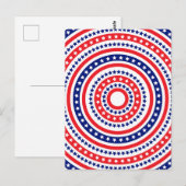 Patriotisches Ringmuster Postkarte (Vorne/Hinten)