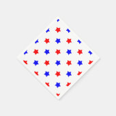 Patriotisches Rot- und Blau-Sternmuster Serviette (Ecke)