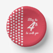 Patriotisches Rot und Weißbuch Pappteller (Vorderseite)