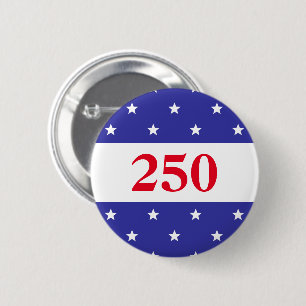 Patriotisches Rot Weiß & Blau 250 Button