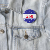 Patriotisches Rot Weiß & Blau 250 Button (Beispiel)