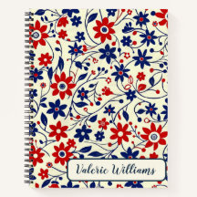 Patriotisches Rot-Weiß-Blau-Blumenmuster