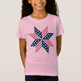 Patriotisches Rot Weiß Blau Einheimische USA Stern T-Shirt