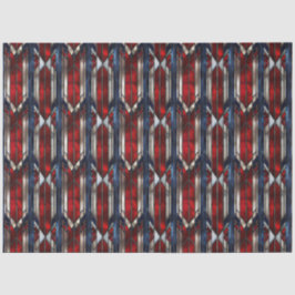 Patriotisches Rot-Weiß-Blau-Geometrisches Muster Seidenpapier