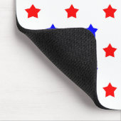Patriotisches Rot-Weiß-Blau-Sternmuster Mousepad (Ecke)