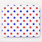 Patriotisches Rot-Weiß-Blau-Sternmuster Mousepad (Vorne)