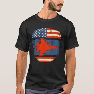 Patriotisches Rot Weiß Blau USA-Flagge-Kampfjets 4 T-Shirt